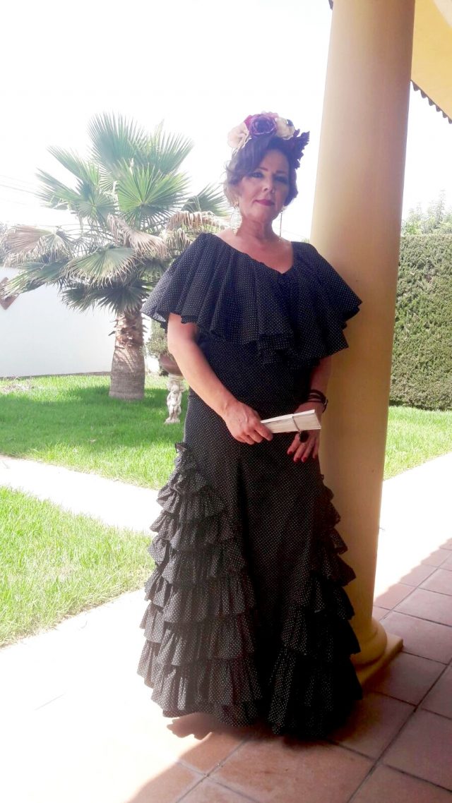 Traje flamenca oscuro