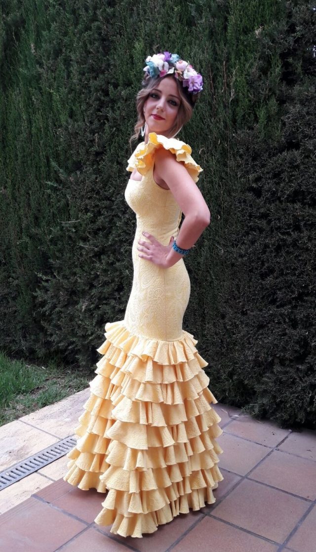 Traje flamenca brocado